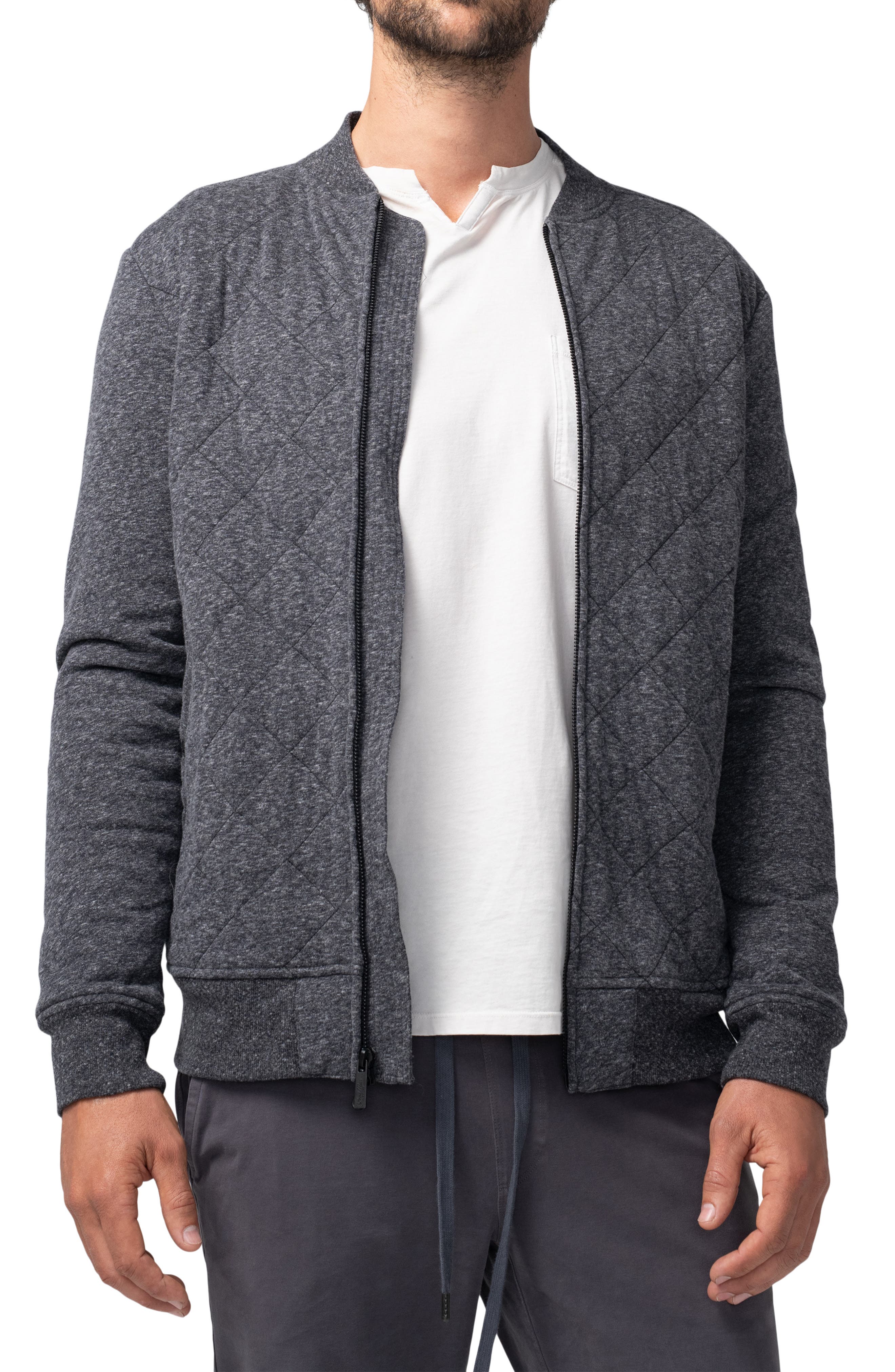 mens fleece bomber jacket