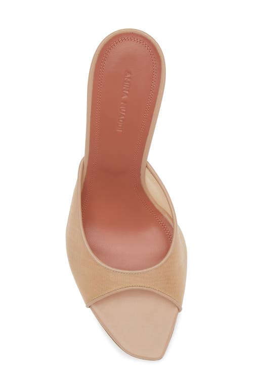 Shop Amina Muaddi Alexa Slide Sandal In Latte