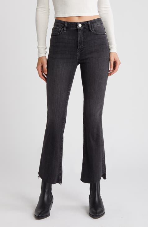 Le Crop Mini Boot Cascade Raw Hem Jeans (Stevie)