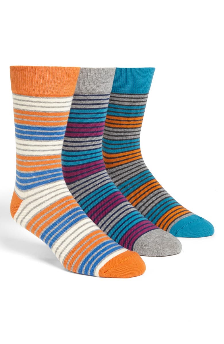 Pact Triple Stripe Socks (3-Pack) | Nordstrom