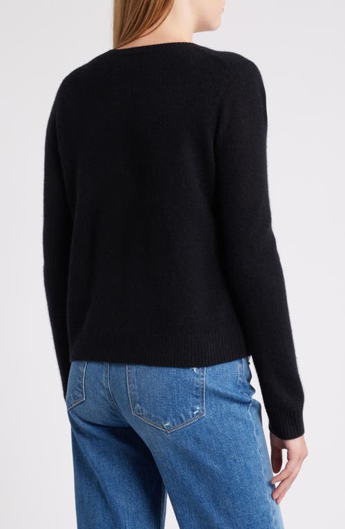 Caslonr Caslon(r) Cashmere Crewneck Sweater In Black Rock