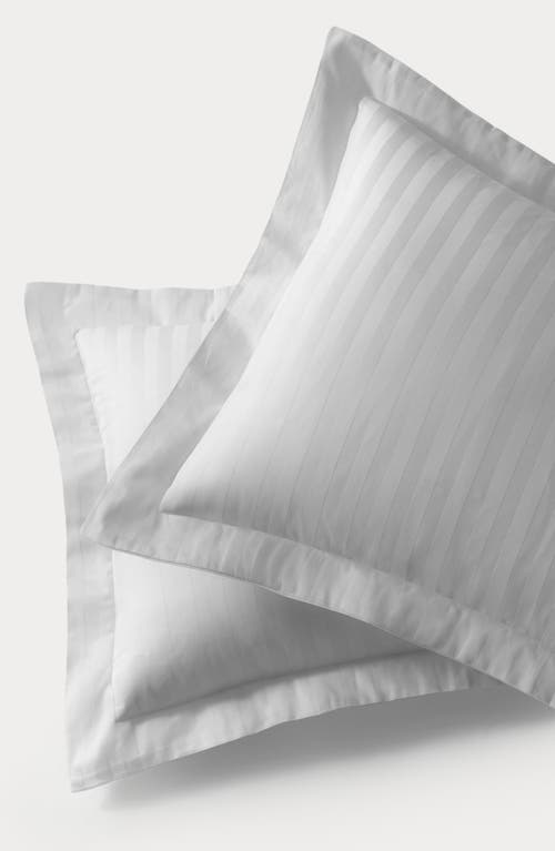 Brooks Brothers Stripe Sateen Sham Set In Grey