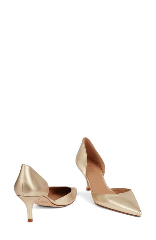 Shop Lk Bennett Harley D'orsay Pointed Toe Pump In Pale Gold