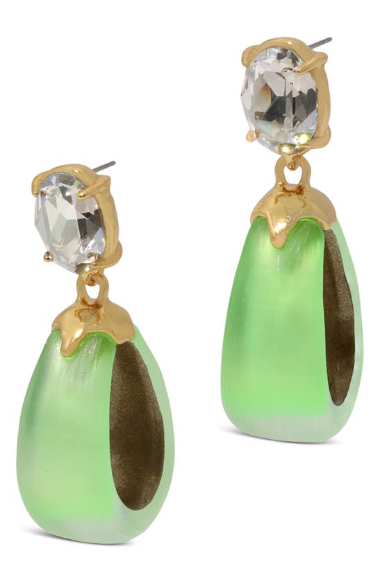 Shop Alexis Bittar Bonbon Crystal Lucite® Teardrop Earrings In Neon Green