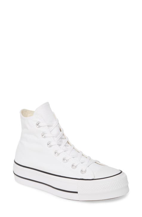 Converse Chuck Taylor All Star Platform Lift White Women's Shoes, White/Black, Size: 8