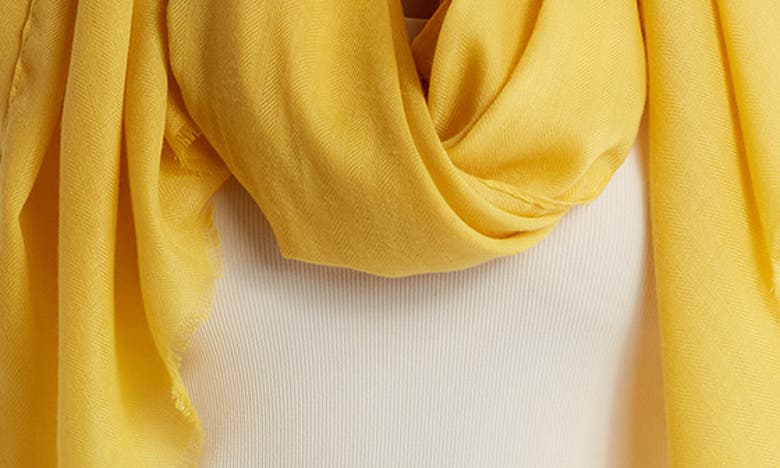 Shop Nordstrom Rack Essential Wrap Scarf In Yellow Mimosa
