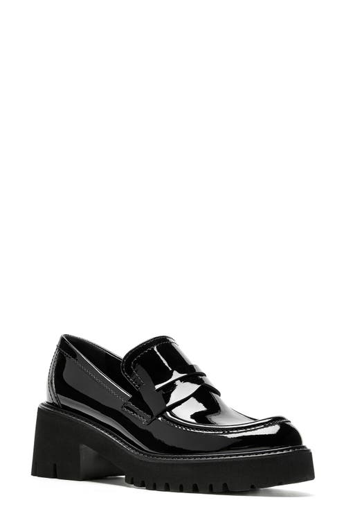 La Canadienne Readmid Platform Penny Loafer Black Patent at Nordstrom,