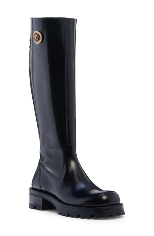 Versace Medusa Tall Boot Black at Nordstrom,