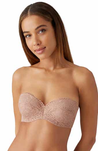 Wacoal Halo Lace Non-Padded Strapless Bra, Black at John Lewis