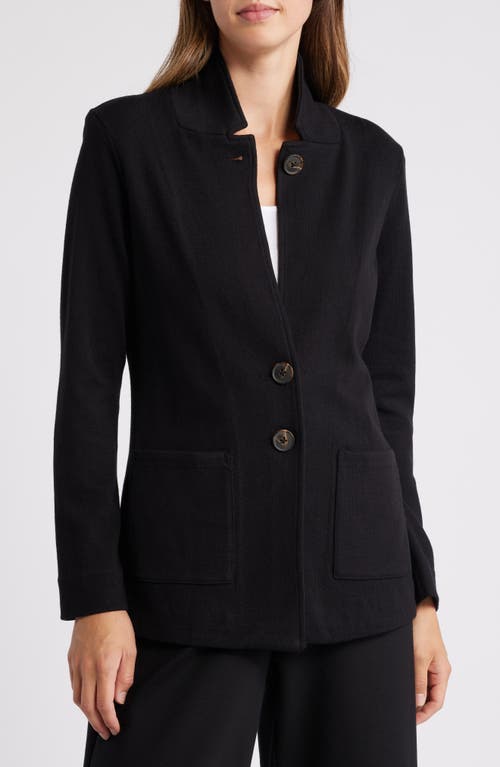 Shop Nic + Zoe Nic+zoe Sharp Knit Blazer In Black Onyx