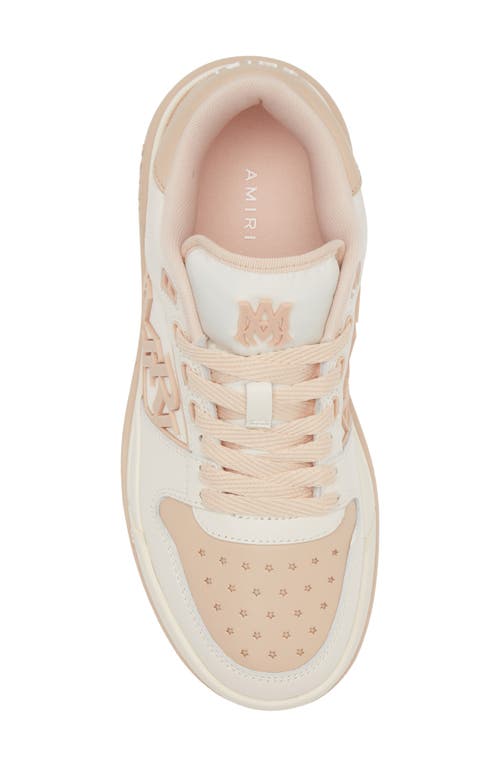 Amiri Classic Low Sneakers In White Leather In White Pink