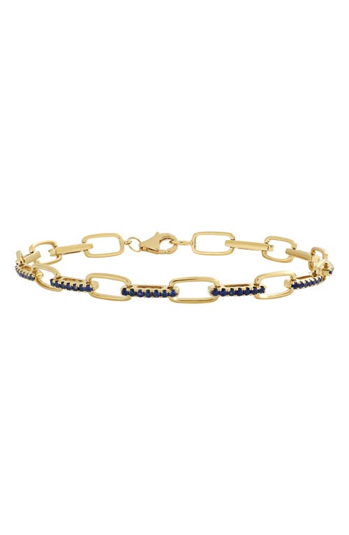 El Mar Sapphire Chain Bracelet in 18K Yellow Gold