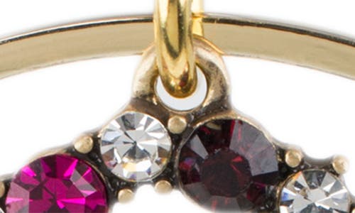 Shop Jardin Crystal Orbital Drop Earrings In Red/gold