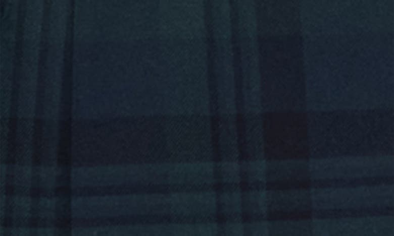 Savile Row Co Blackwatch Plaid Satin Shawl Collar Jacket In Navy