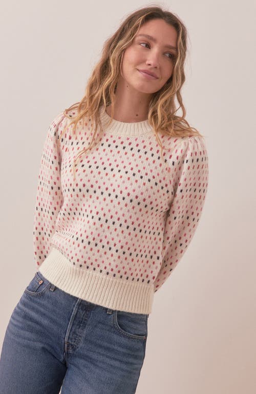 Shop Marine Layer Alma Puff Sleeve Sweater In Warm Multi