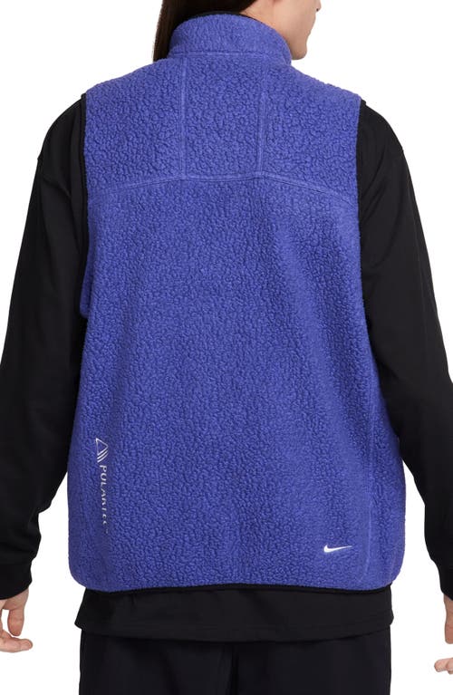 Shop Nike Acg Arctic Wolf High Pile Fleece Vest In Persian Violet/black/white