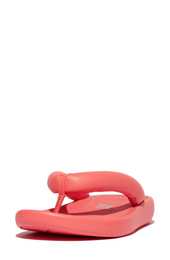 Shop Fitflop Iqushion D-luxe Flip Flop In Rosy Coral