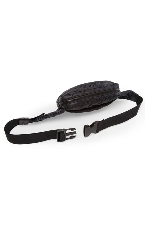 Mz Wallace Metro Quilted Nylon Belt Bag In Black