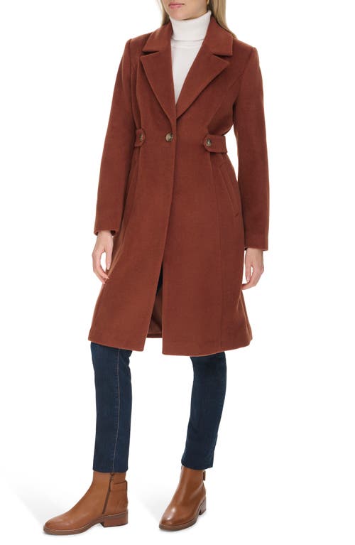 Shop Cole Haan Slick Wool Blend Coat In Castor