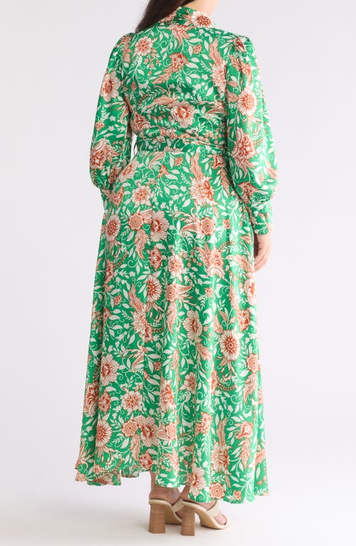 By Design Haiti Long Sleeve Maxi Shirtdress In Fiore