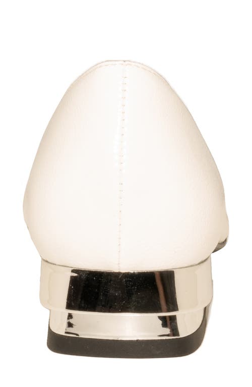 Ninety Union Dove Buckle Flat In White