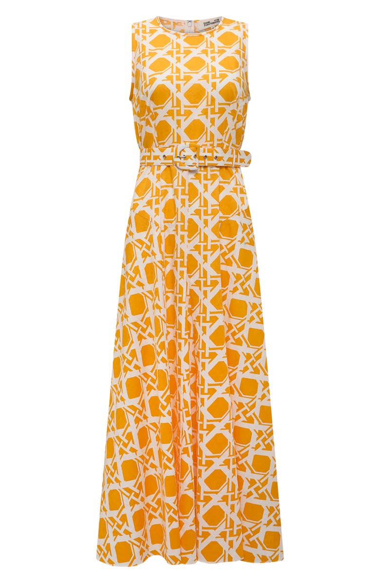 Diane von Furstenberg Elliot Geometric Print Belted Midi Dress | Nordstrom