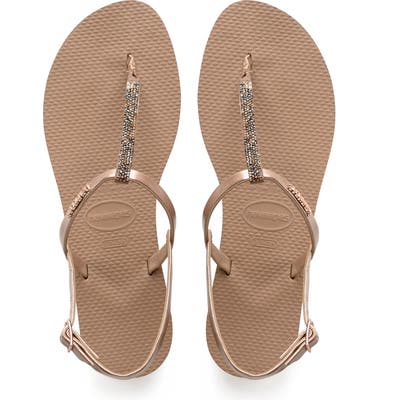 Havaianas You Riviera Sandal, /36 BR - Metallic