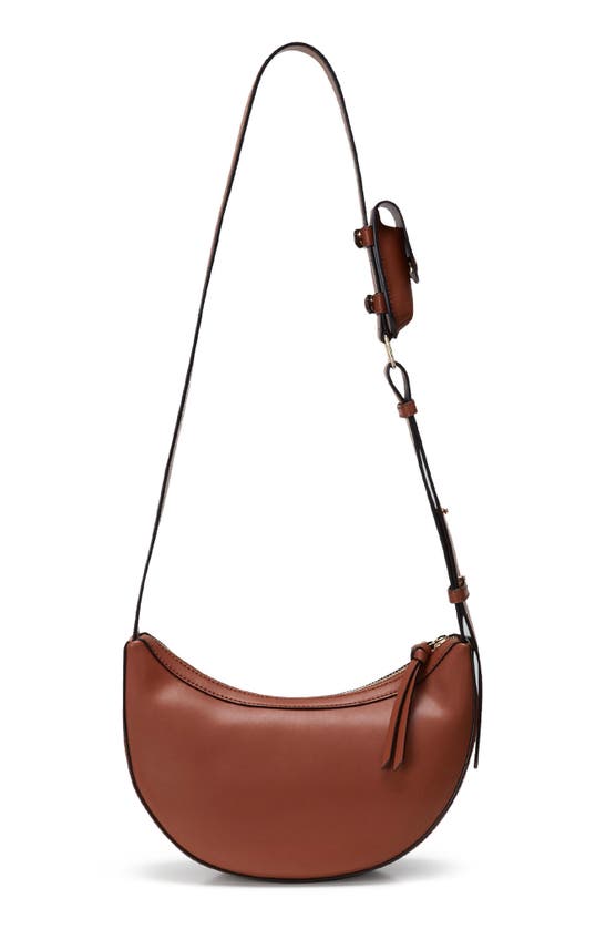 Oryany Rookie Half-moon Leather Crossbody Bag In Toffee Tan