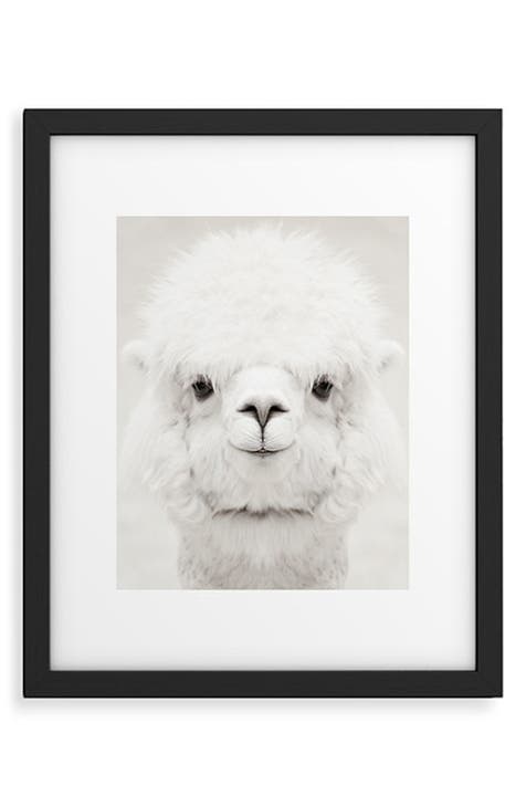 Monika Strigel - Smiling Alpaca Framed Art Print