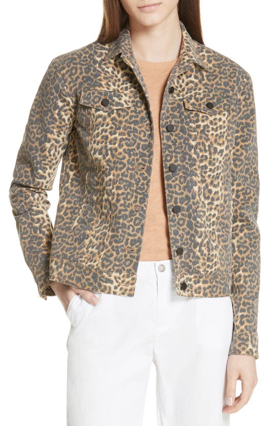 Atm Anthony Thomas Melillo Leopard-print Button-front Denim Jacket