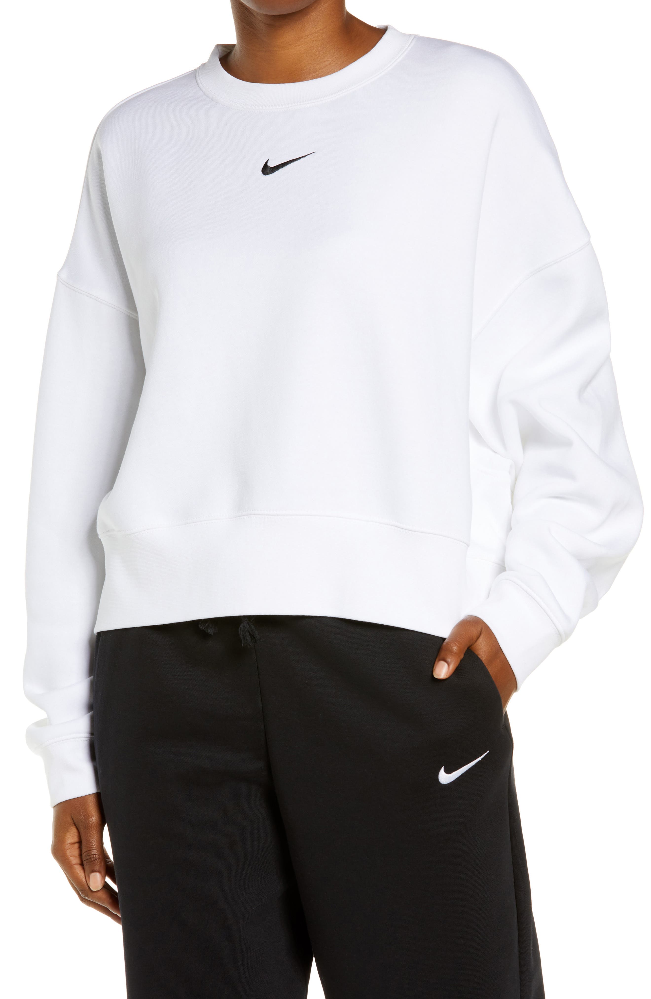 nike white sweatshirt women's