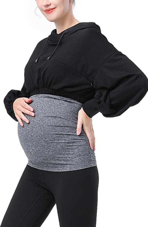 Kimi And Kai Aroa Active Maternity/nursing Hoodie In Black/gray