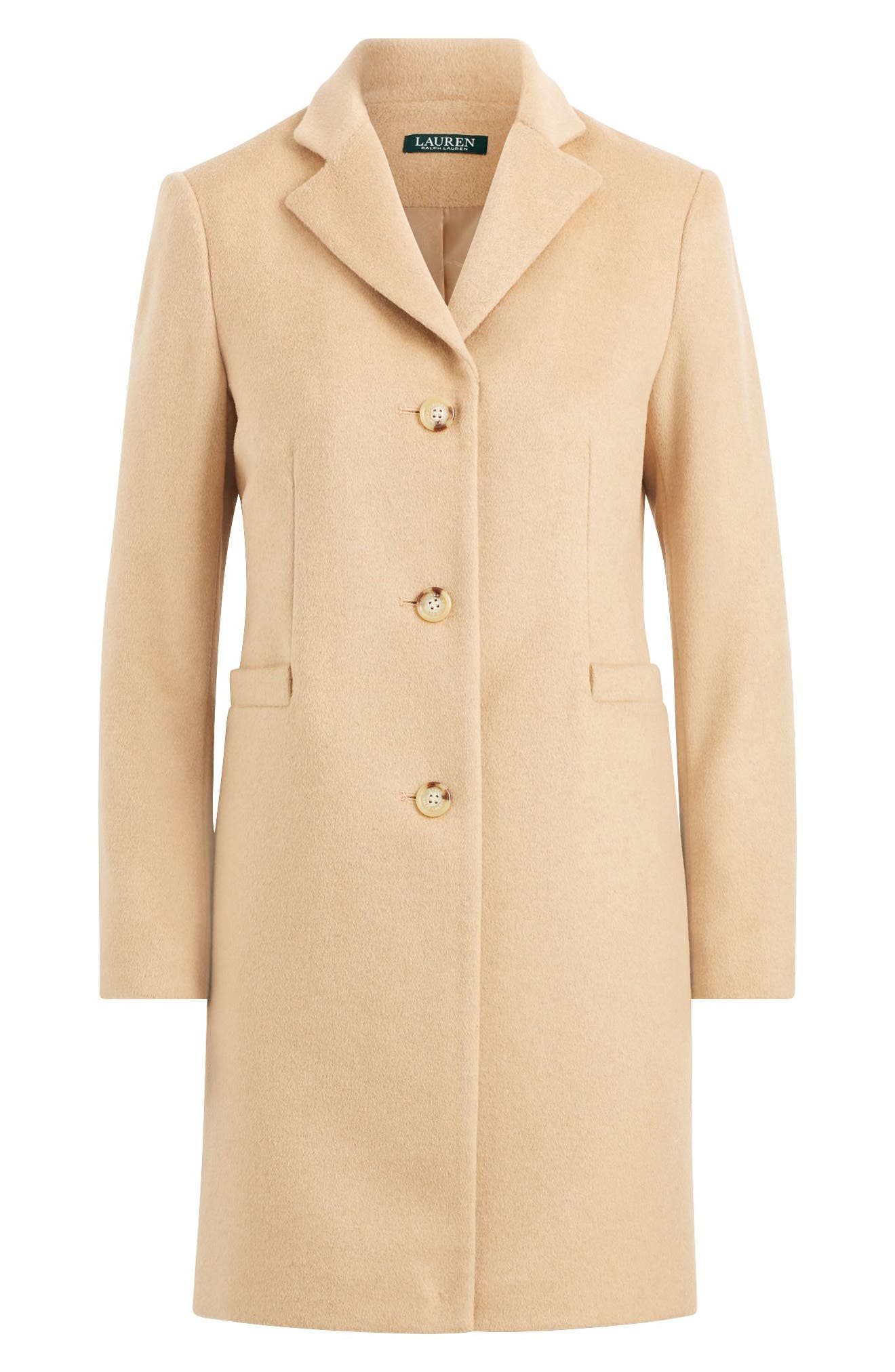 ralph lauren reefer coat camel