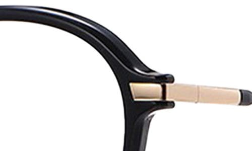 Fifth & Ninth Elsie 53mm Round Blue Light Blocking Glasses In Black