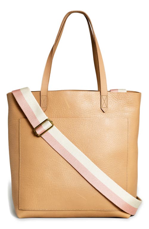 Madewell Medium Transport Leather Tote in Earthen Sand