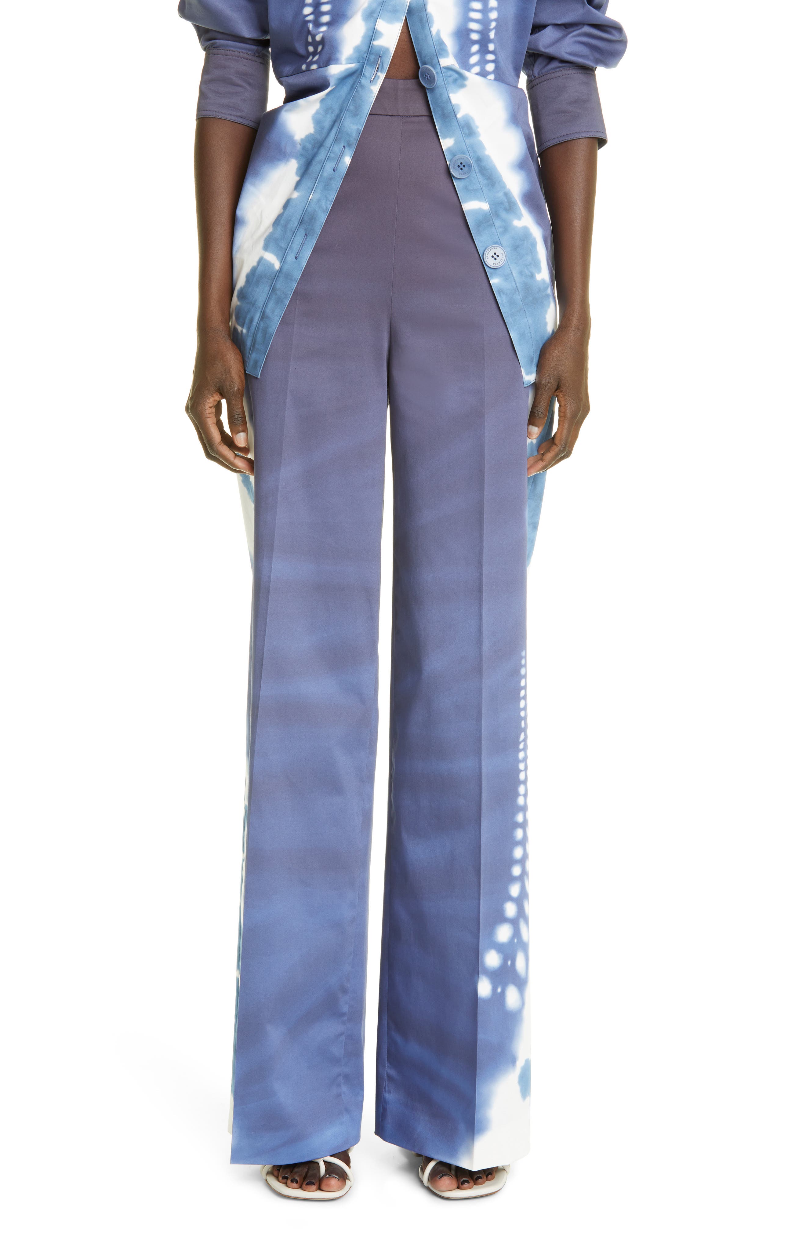 Altuzarra Clio Shibori Tie Dye Wide Leg 