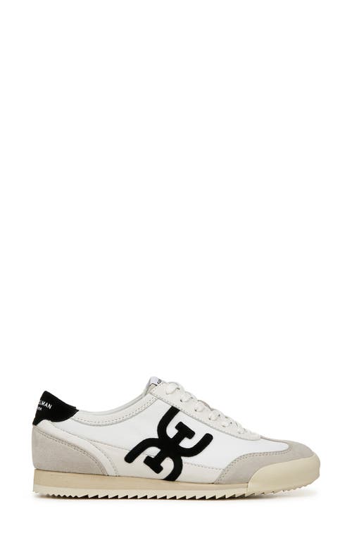 Sam Edelman Womens White Ivey Branded Leather And Suede Low-top Trainers In Greige/bright White/black