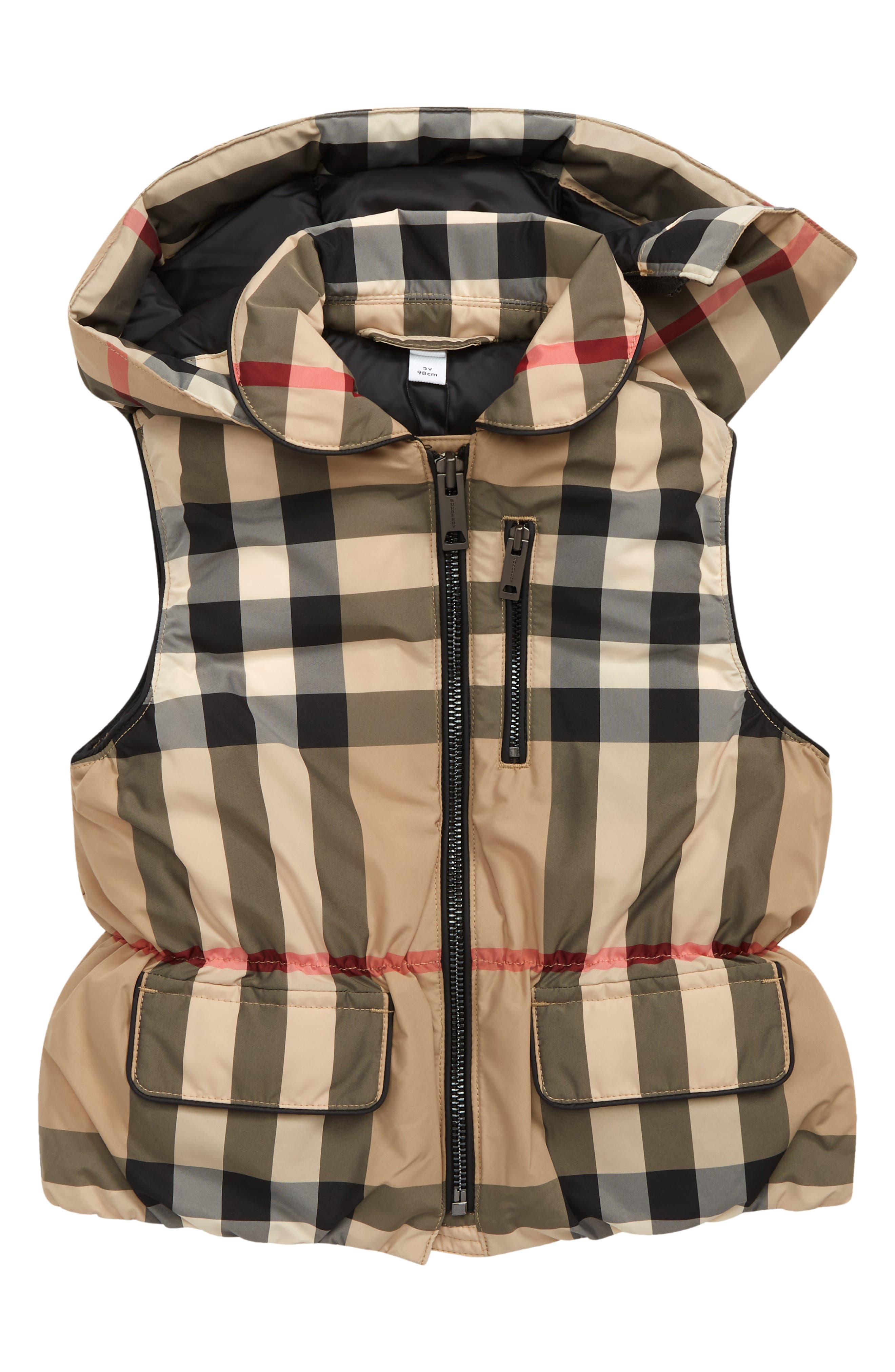 burberry vest with hood