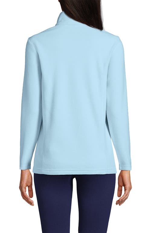 Shop Lands' End Anyweather Fleece Quarter Zip Pullover In Subtle Blue