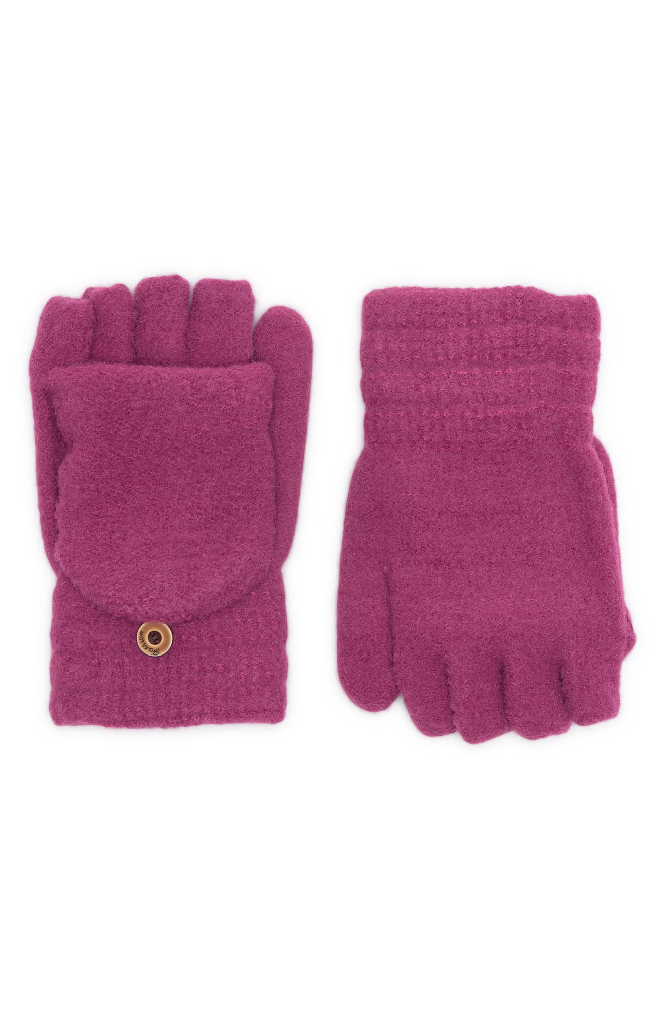 womens purple mittens