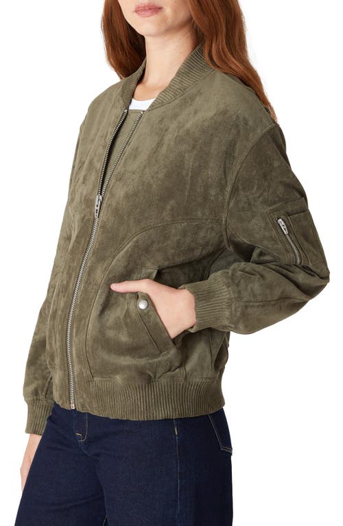 Blanknyc Faux Suede Bomber Jacket In Take A Hike