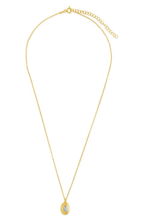 Betsy Oval Cubic Zirconia Pendant Necklace