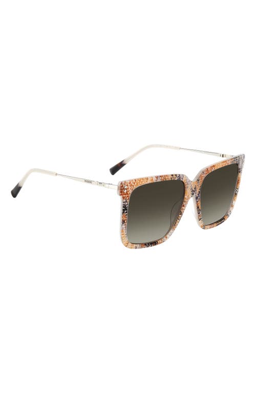 Missoni 60mm Gradient Square Sunglasses In Beige Pattern