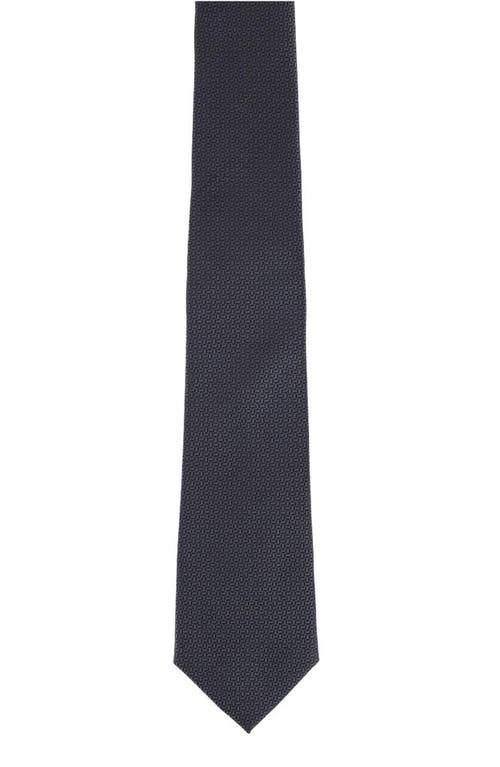 Shop Trafalgar The Monte Bello Interlocked Silk Tie In Graphite