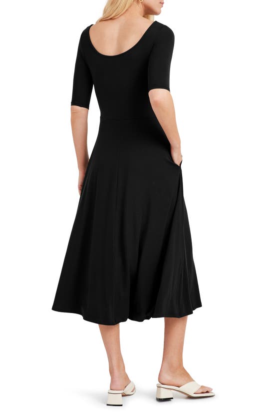 Shop Marcella Innogen Jersey A-line Dress In Black