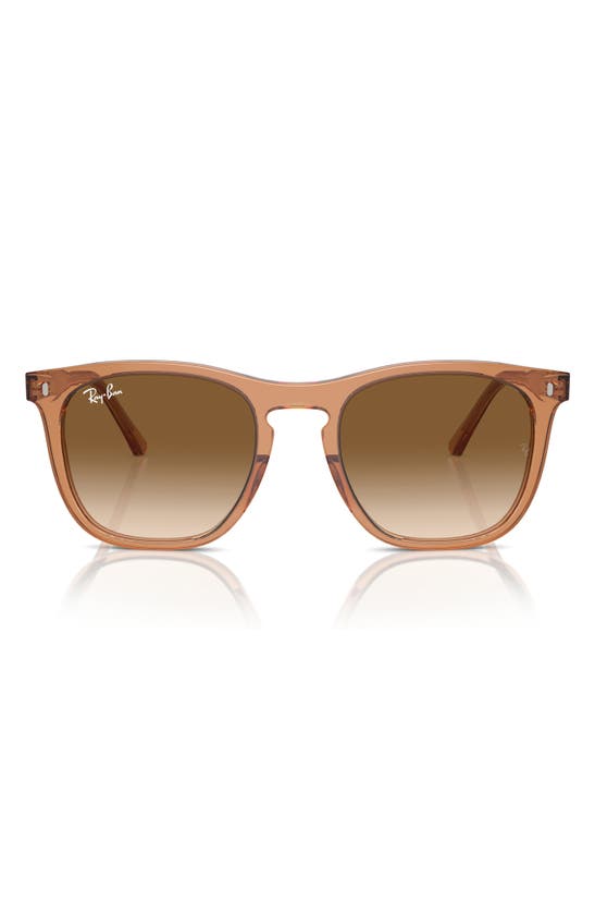 Shop Ray Ban Ray-ban 53mm Gradient Square Sunglasses In Blush Transparent