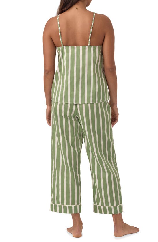 Shop Bedhead Pajamas Stripe Crop Organic Cotton Pajamas In North Shore Stripe