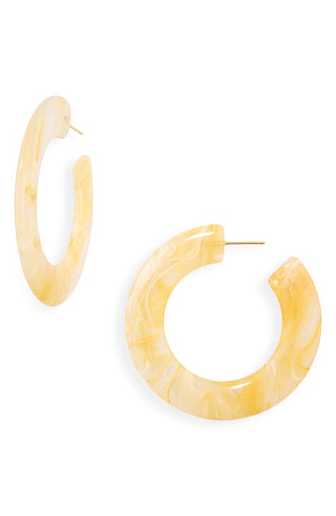 Cult Gaia Women's Madeira Natural Wood Earrings Brown