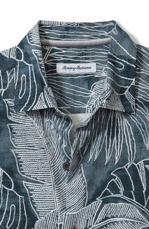 TOMMY BAHAMA TOMMY BAHAMA VINE LINES SHORT SLEEVE SILK BUTTON-UP SHIRT 