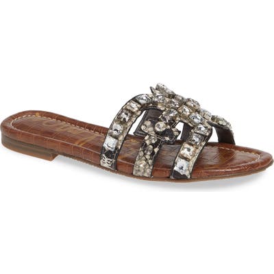 Sam Edelman Bay 2 Embellished Slide Sandal, Grey